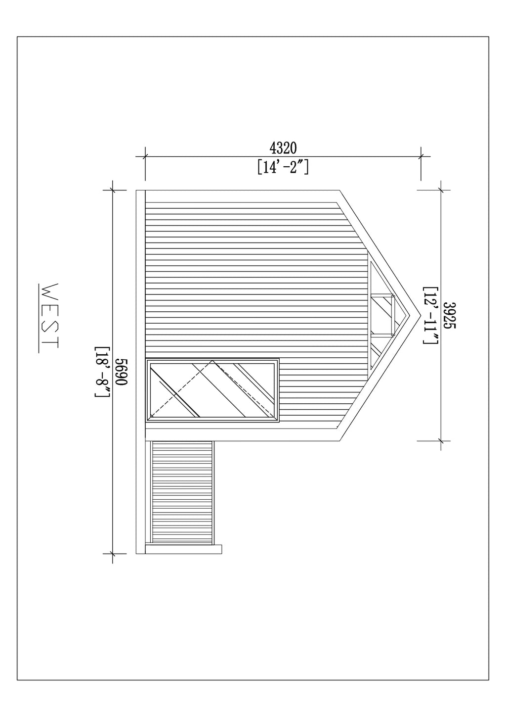 164-TRM Modern Eco-Friendly Wooden Kit Home With Bedroom, Bathroom & Kitchen (468 sq ft)